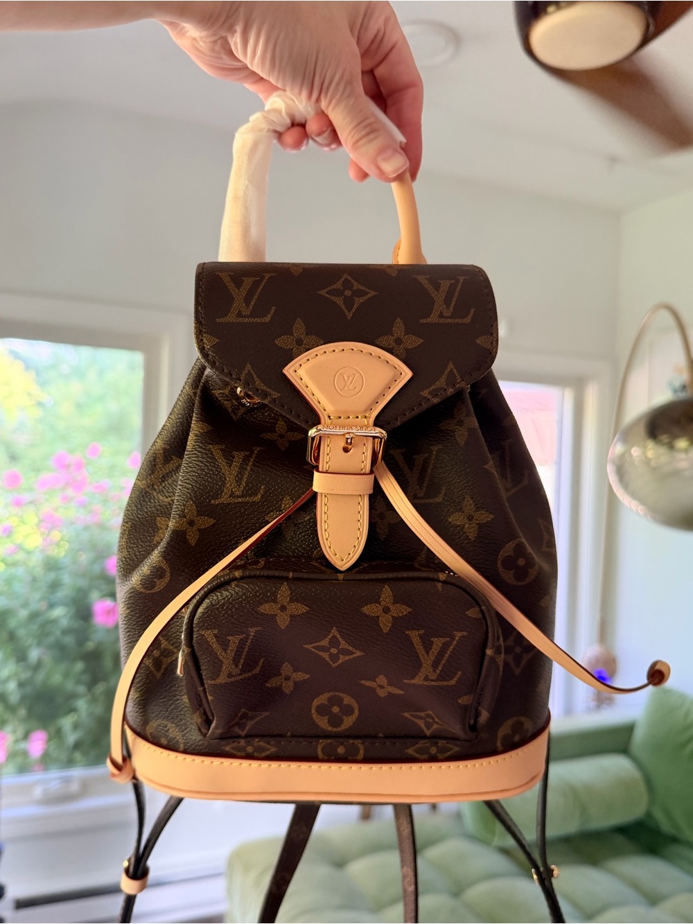 FULL SET NEW in Box Louis Vuitton Montsouris Mini backpack w Gold Tone Hardware